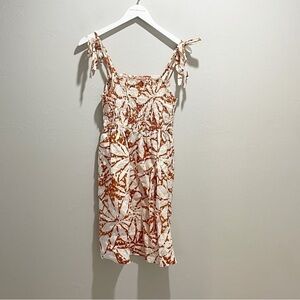 Nicole Miller Brown and White Floral Dress
